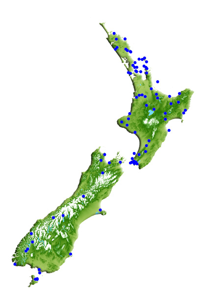 Locations of New Zealand sanctuary projects
