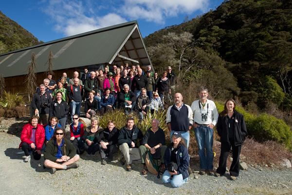Sanctuaries of NZ 2011 workshop participants at the Brook Waimarama Sanctuary
